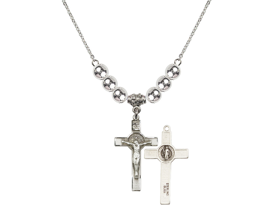 N32 Birthstone Necklace<br>St Benedict Crucifix