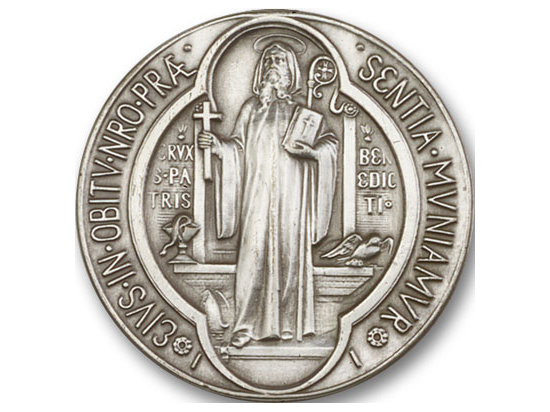 Saint Benedict<br>1057V - 1 1/2 x 1 1/2<br>Visor Clip