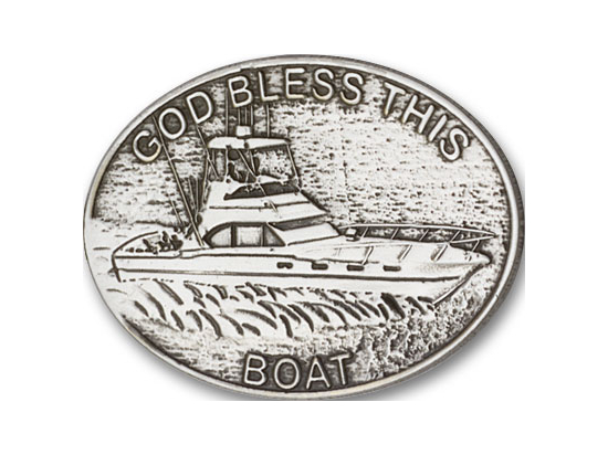 God Bless This Boat<br>1078V - 1 1/2 x 1 7/8<br>Visor Clip