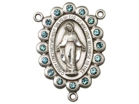Miraculous<br>2010CTR - 1 1/8 x 3/4<br>Rosary Center