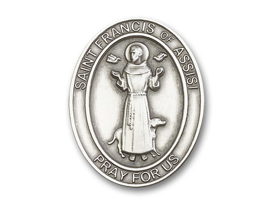 Saint Francis of Assisi<br>6736V - 1 5/8 x 1 1/4<br>Visor Clip