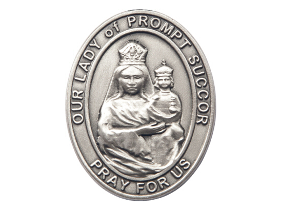 Our Lady of Prompt Succor<br>6999V - 1 1/2 x 1 1/4<br>Visor Clip