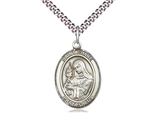 St Clare of Assisi<br>Oval Patron Saint Series<br>Available in 3 Sizes