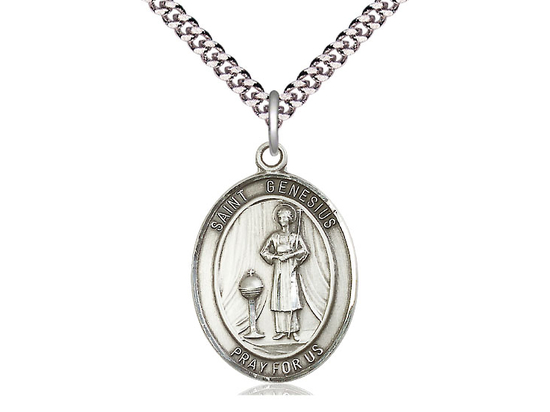 St Genesius of Rome<br>Oval Patron Saint Series<br>Available in 3 Sizes