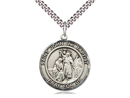 St John the Baptist<br>Round Patron Saint Series<br>Available in 2 Sizes