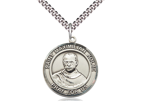 St Maximilian Kolbe<br>Round Patron Saint Series<br>Available in 2 Sizes
