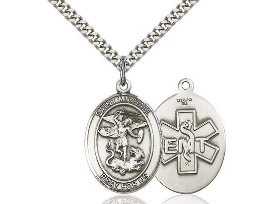 St Michael EMT<br>Oval Patron Saint Series<br>Available in 2 Sizes