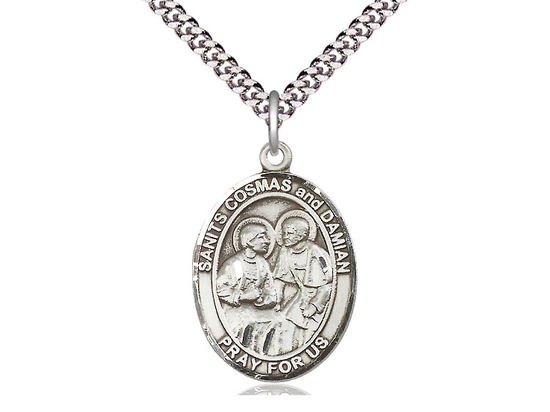 Sts Cosmas & Damian<br>Oval Patron Saint Series<br>Available in 3 Sizes