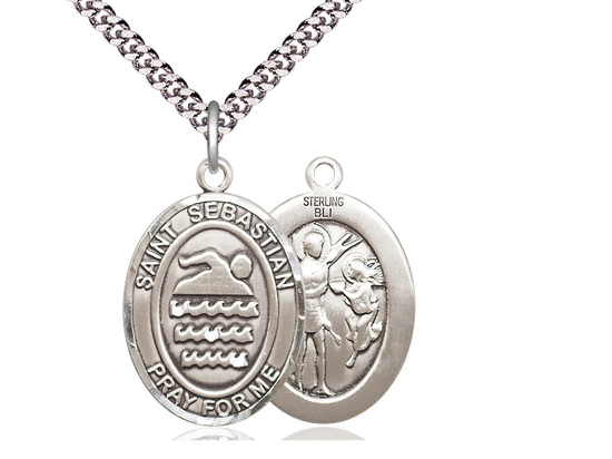 St Sebastian Swimming<br>Oval Patron Saint Series<br>Available in 3 Sizes