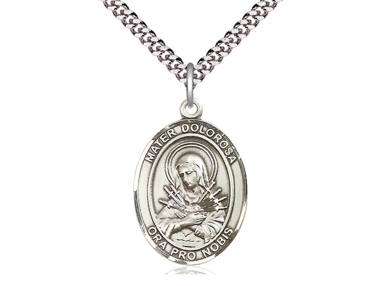Mater Dolorosa<br>Oval Patron Saint Series<br>Available in 3 Sizes