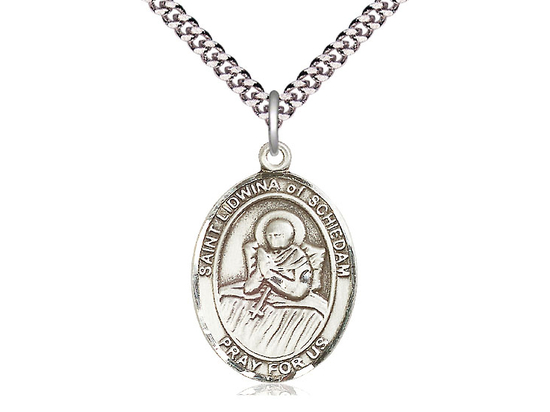 St Lidwina of Schiedam<br>Oval Patron Saint Series<br>Available in 3 Sizes