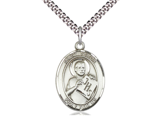 St Viator of Bergamo<br>Oval Patron Saint Series<br>Available in 2 Sizes