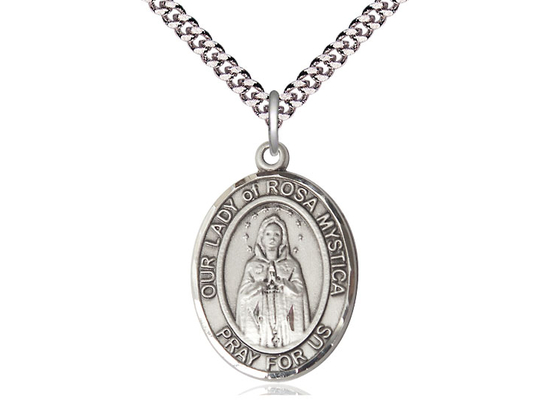 Our Lady of Rosa Mystica<br>Oval Patron Saint Series<br>Available in 3 Sizes
