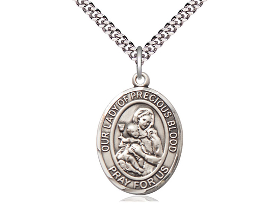 Our Lady of the Precious Blood<br>Oval Patron Saint Series<br>Available in 2 Sizes