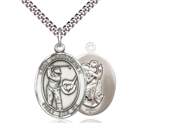 St Christopher Golf<br>Oval Patron Saint Series<br>Available in 3 Sizes