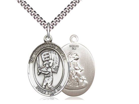 Guardian Angel Baseball<br>Oval Patron Saint Series<br>Available in 2 Sizes