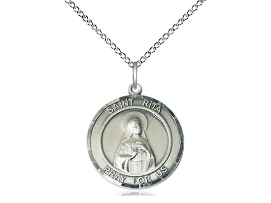 St Rita of Cascia<br>Round Patron Saint Series<br>Available in 2 Sizes