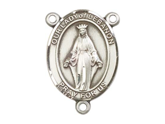 Our Lady of Lebanon<br>8229CTR - 3/4 x 1/2<br>Rosary Center
