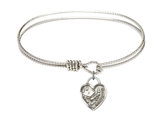3406 - Graduation Heart Bangle<br>Available in 8 Styles