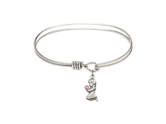 4262-STN - Praying Girl Bangle<br>Available in 8 Styles