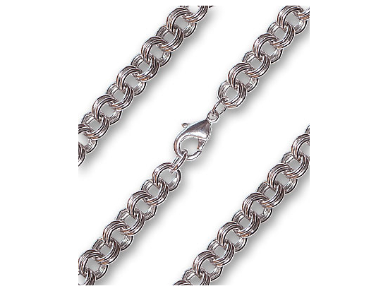 Double Cable Bracelet<br>Rhodium/Hamilton Gold<br>C64 - 7.5mm