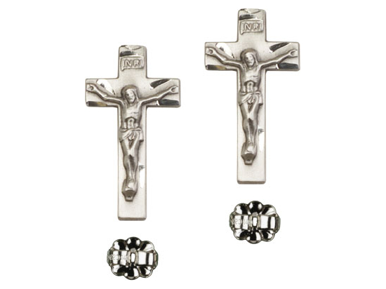 Crucifix<br>E0001P - 7/8 x 3/8<br>Earring