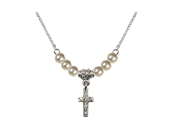 N02 / Faux Pearl Beads<br>4134 - Crucifix