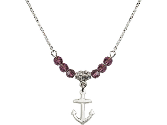 N20 Birthstone Necklace<br>Anchor<br>Available in 15 Colors
