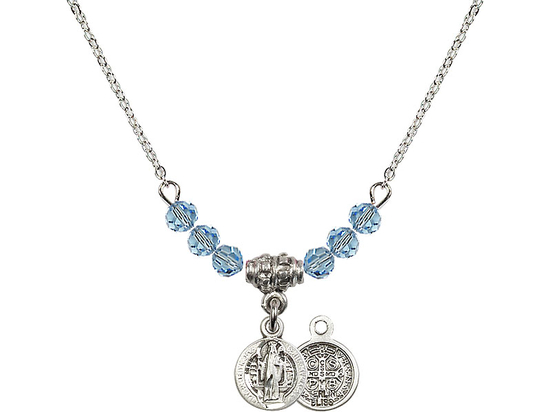 N20 Birthstone Necklace<br>St. Benedict<br>Available in 15 Colors