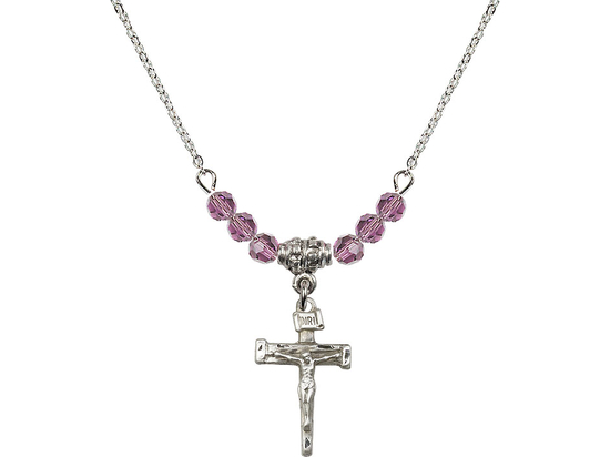 N20 Birthstone Necklace<br>Nail Crucifix<br>Available in 15 Colors