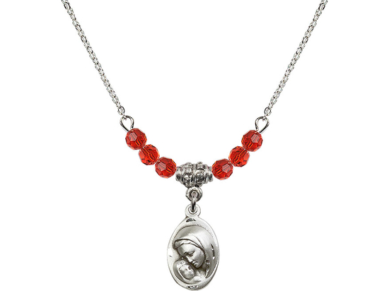 N20 Birthstone Necklace<br>Madonna & Child<br>Available in 15 Colors