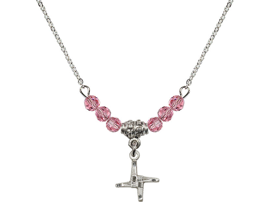 N20 Birthstone Necklace<br>St. Brigid Cross<br>Available in 15 Colors