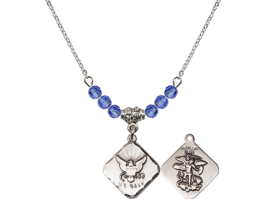 N20 Birthstone Necklace<br>Navy Diamond<br>Available in 15 Colors