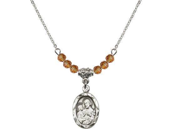 N20 Birthstone Necklace<br>St. Joseph<br>Available in 15 Colors