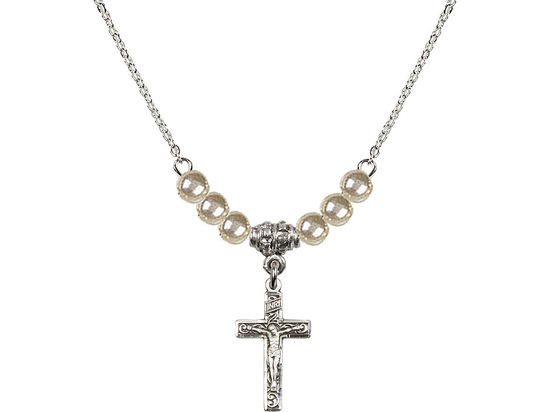 N21 Birthstone Necklace<br>Crucifix