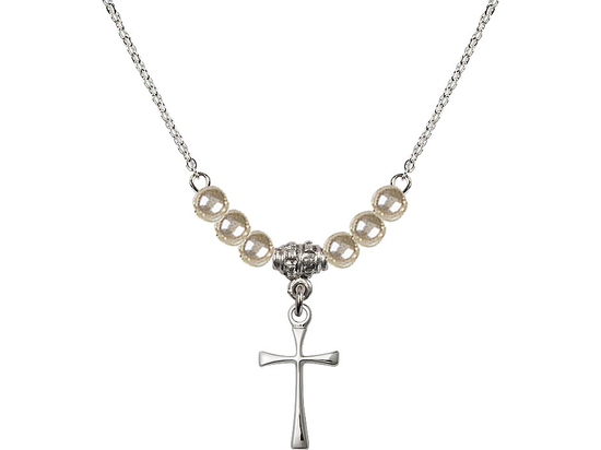 N21 Birthstone Necklace<br>Maltese Cross