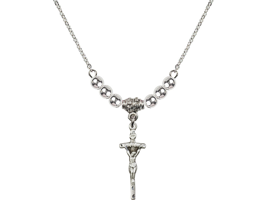 N22 Birthstone Necklace<br>Papal Crucifix