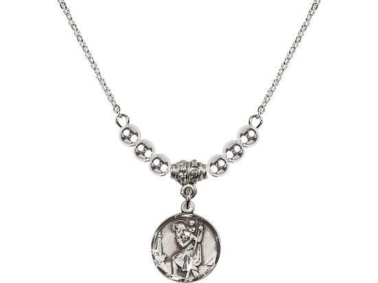 N22 Birthstone Necklace<br>St. Christopher