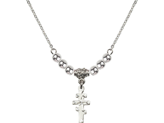 N22 Birthstone Necklace<br>Greek Orthadox Cross
