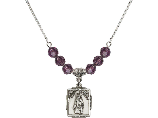 N30 Birthstone Necklace<br>St. Peregrine<br>Available in 15 Colors
