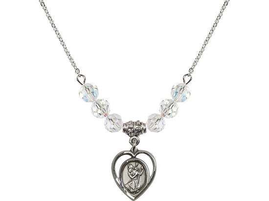 N30 Birthstone Necklace<br>St. Christopher<br>Available in 15 Colors