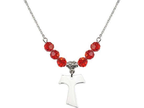 N30 Birthstone Necklace<br>Tau Cross<br>Available in 15 Colors
