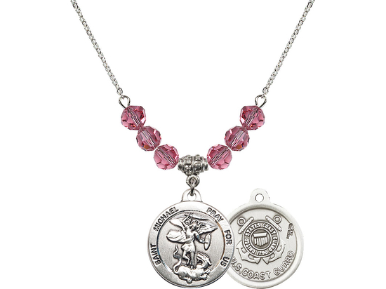 N30 Birthstone Necklace<br>St. Michael / Coast Guard<br>Available in 15 Colors