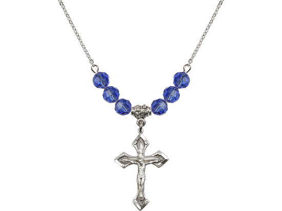 N30 Birthstone Necklace<br>Crucifix<br>Available in 15 Colors