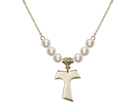 N31 Birthstone Necklace<br>Tau Cross