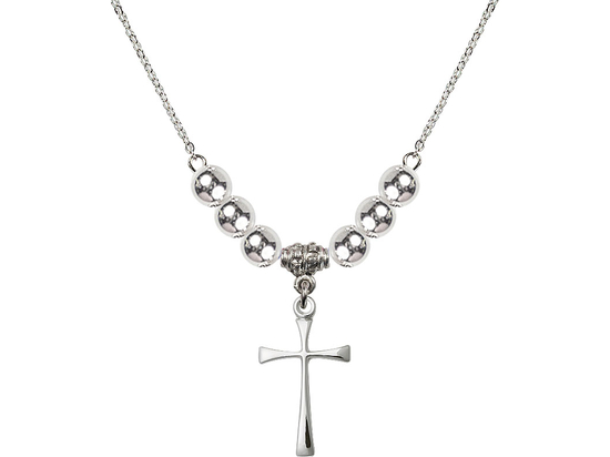 N32 Birthstone Necklace<br>Maltese Cross