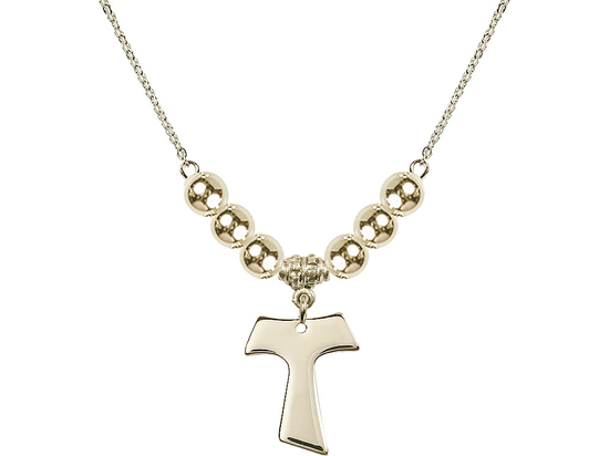 N32 Birthstone Necklace<br>Tau Cross