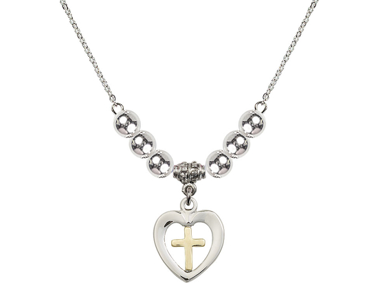 N32 Birthstone Necklace<br>Heart / Cross