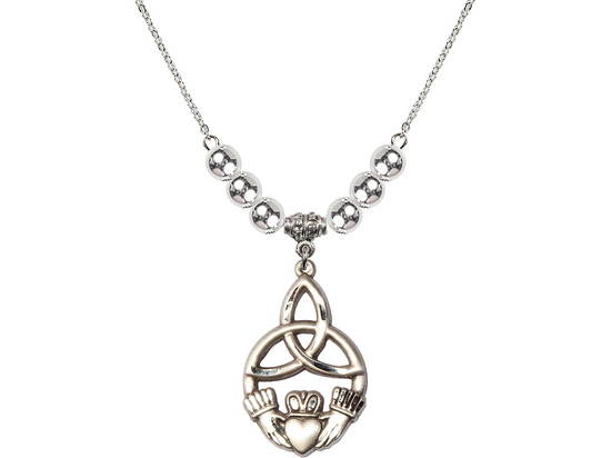 N32 Birthstone Necklace<br>Irish Knot / Claddagh