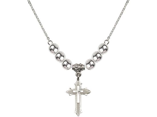N32 Birthstone Necklace<br>Cross on Cross